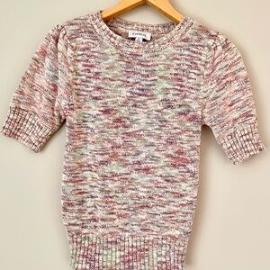 Evereve Pink and Green Knit Sweater